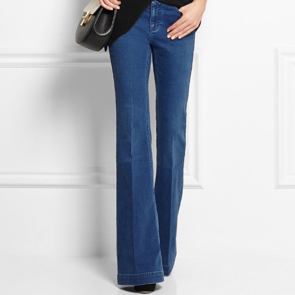 stella mccartney wide leg jeans